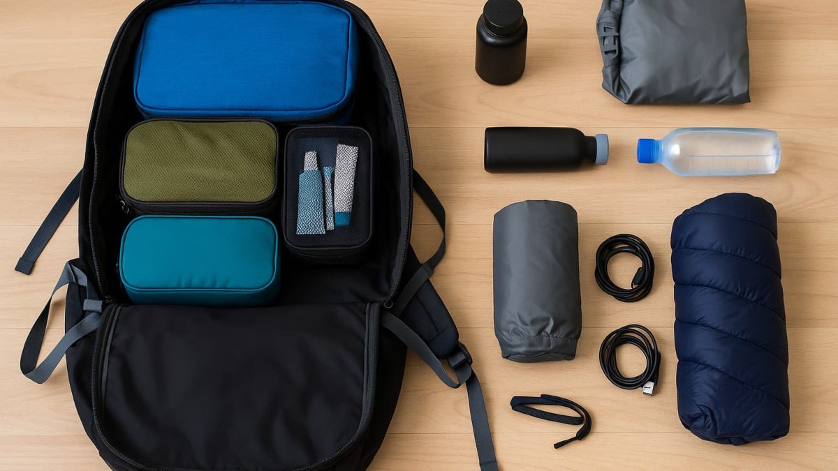 rangement sac a dos